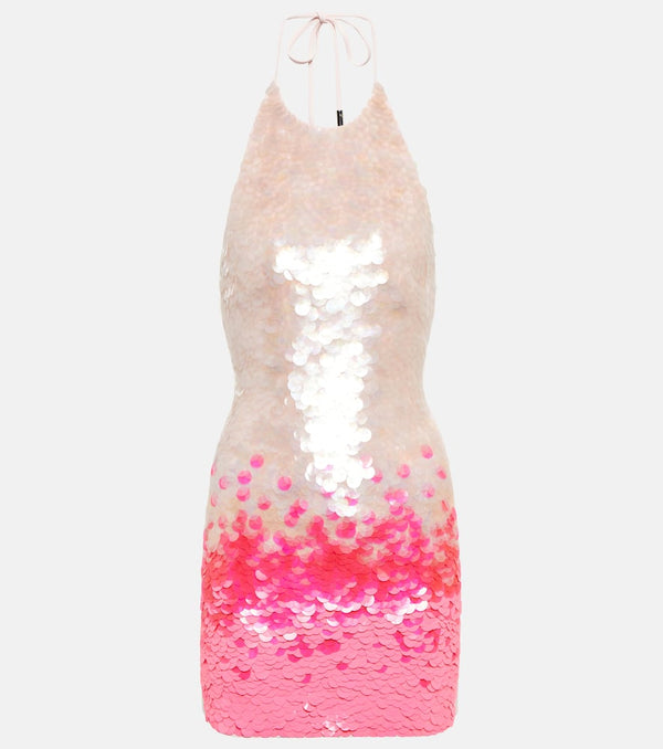 David Koma Gradient sequin minidress