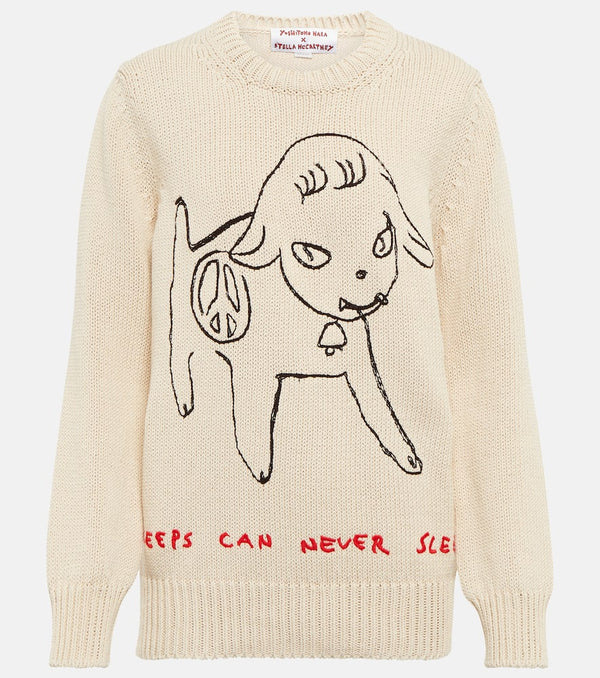 Stella McCartney x Yoshitomo Nara embroidered cotton sweatshirt