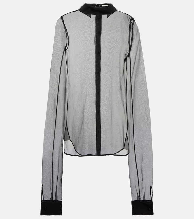 The Row Alastor silk organza blouse