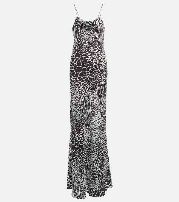 Rodarte Zebra-print silk jacquard gown