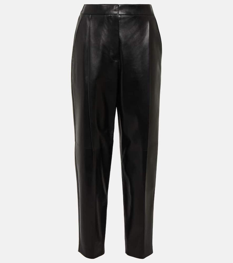 Alexander McQueen High-rise straight-leg leather pants