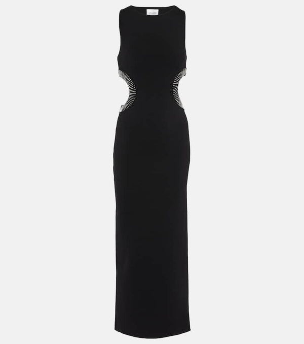 Galvan Mirrored Luna cutout maxi dress