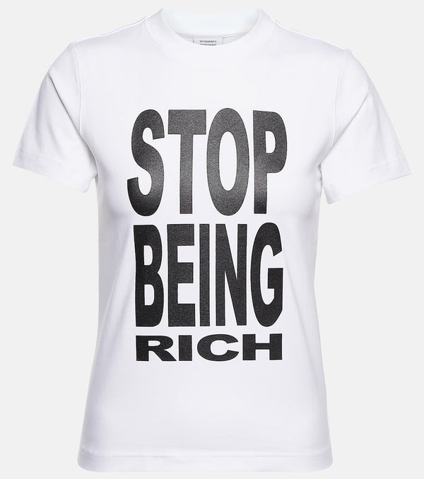 Vetements Slogan cotton T-shirt