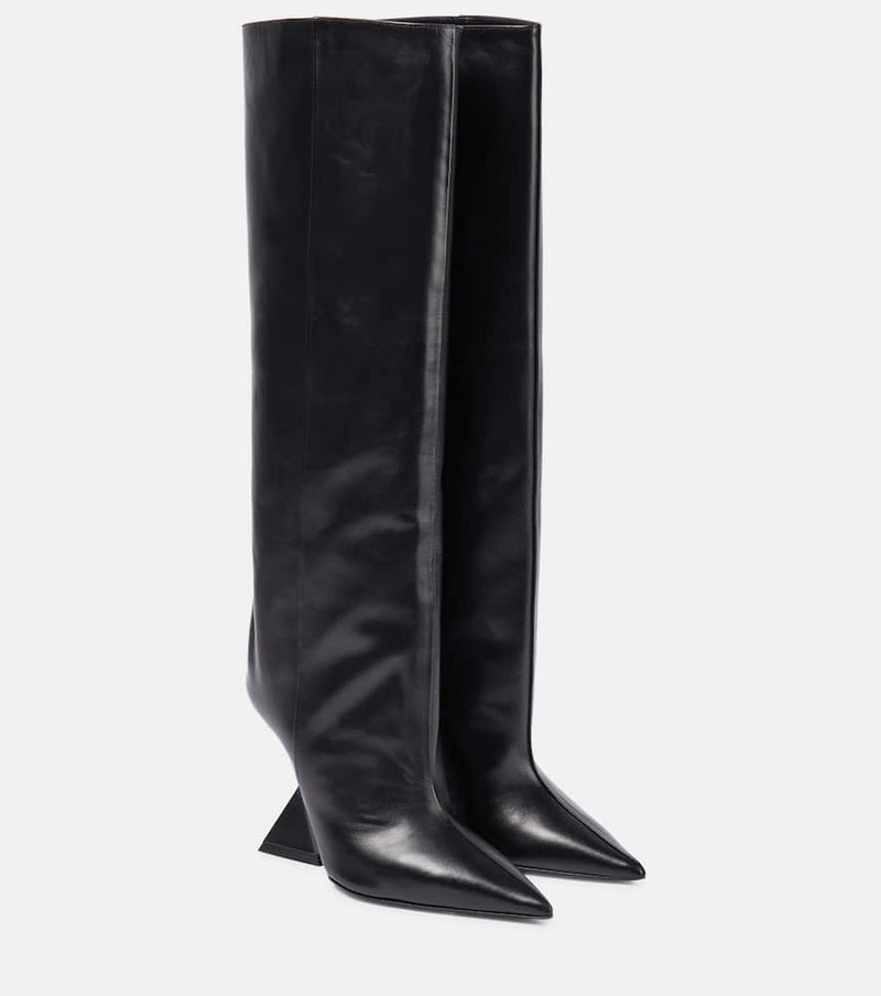 The Attico Cheope leather knee-high boots