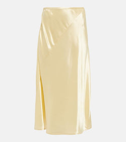 Jil Sander High-rise satin midi skirt