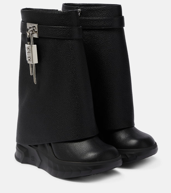 Givenchy Shark Lock 115 leather ankle boots