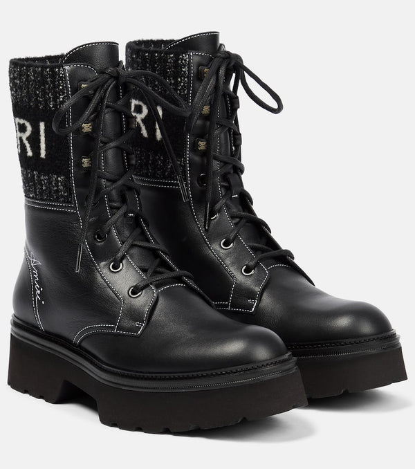 Amiri Leather lace-up boots