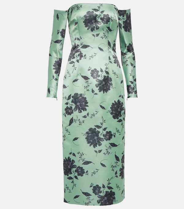 Emilia Wickstead Melina floral taffeta faille midi dress