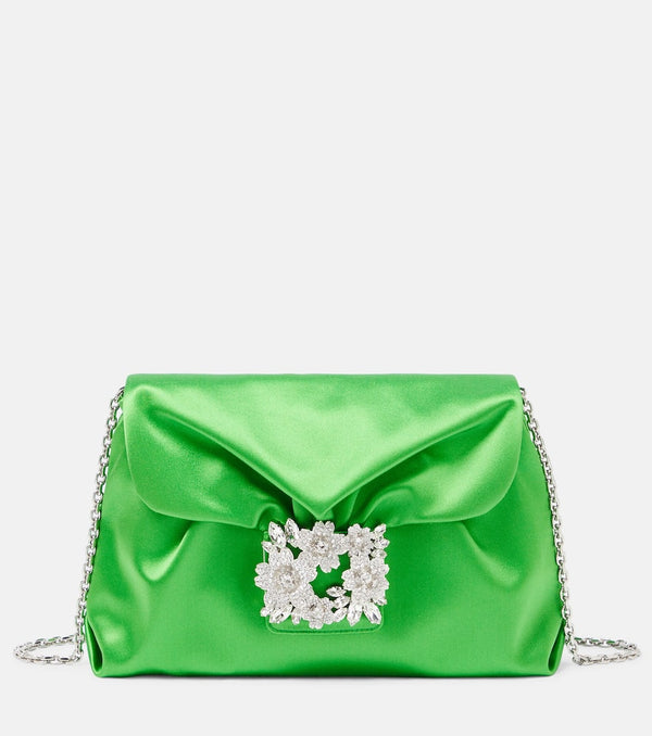 Roger Vivier RV Bouquet satin shoulder bag