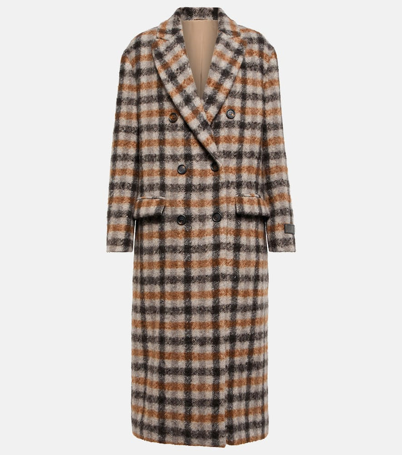 Brunello Cucinelli Double-breasted checked coat