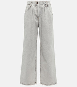 Brunello Cucinelli High-rise wide-leg jeans