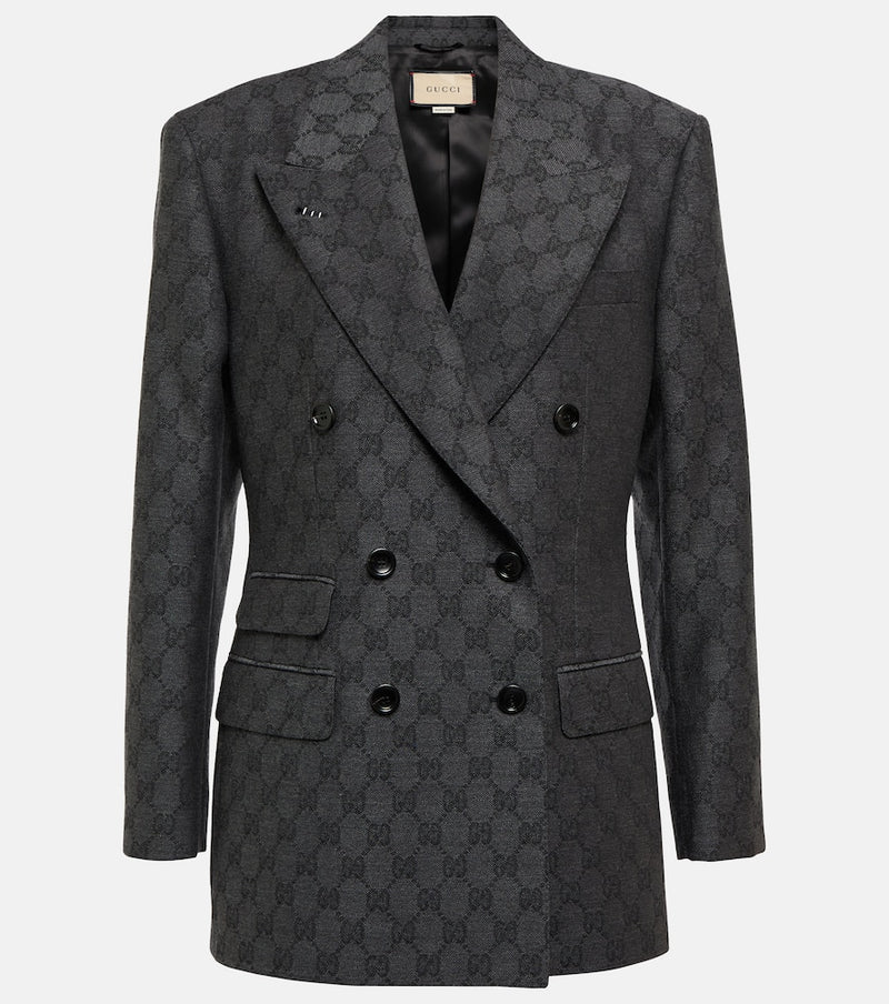 Gucci GG double-breasted wool blazer