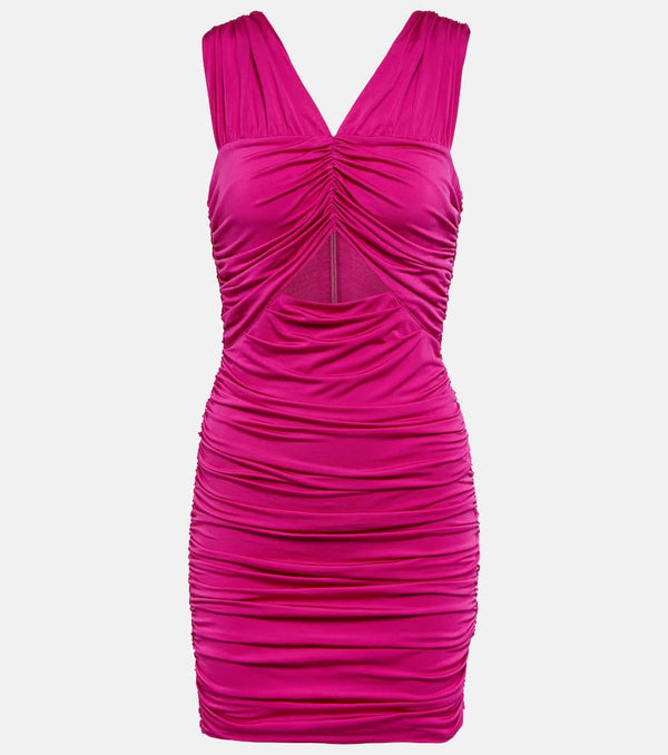 LoveShackFancy Bayana ruched cutout minidress