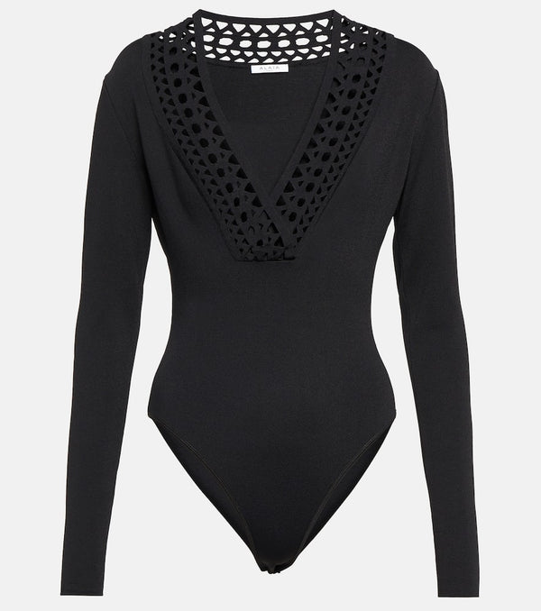 Alaïa Cutout V-neck bodysuit