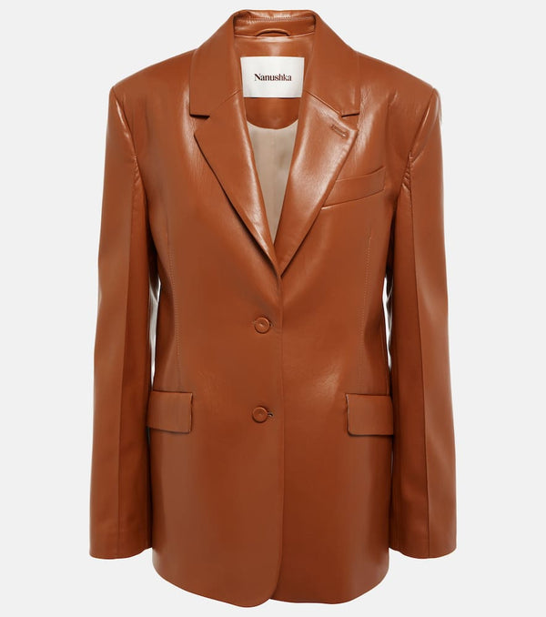 Nanushka Karo faux leather blazer