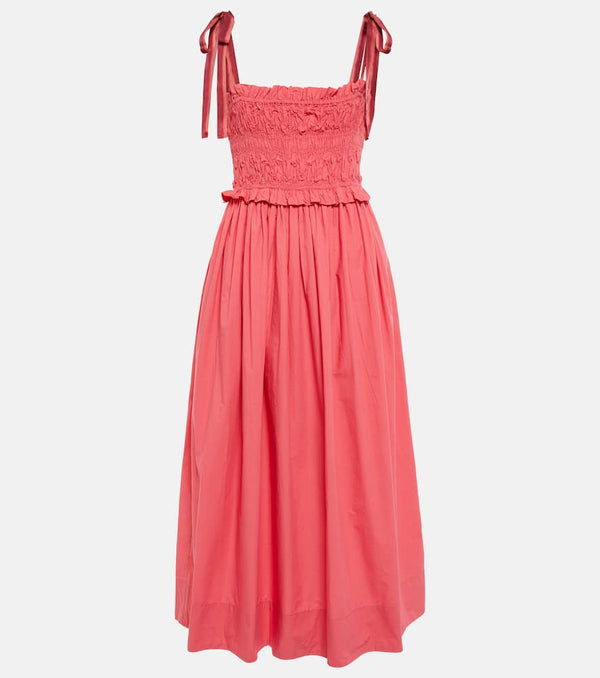 Ulla Johnson Akshara smocked cotton midi dress