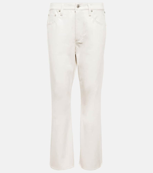 Citizens of Humanity Isola leather-blend cropped bootcut pants