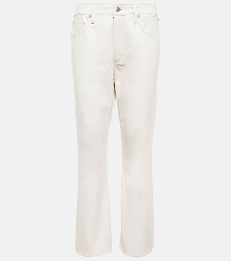 Citizens of Humanity Isola leather-blend cropped bootcut pants