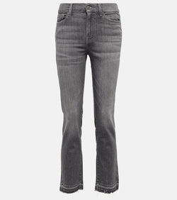 7 For All Mankind Mid-rise cropped straight jeans