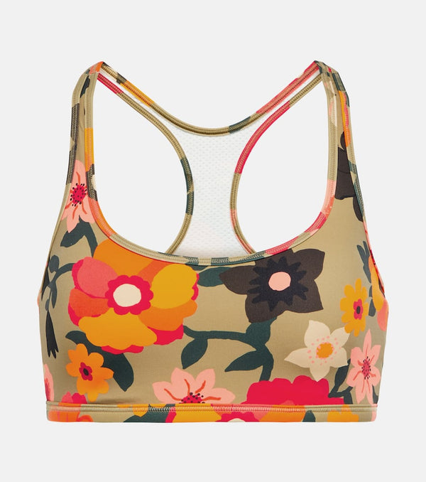 Tory Sport Printed racerback sports bra