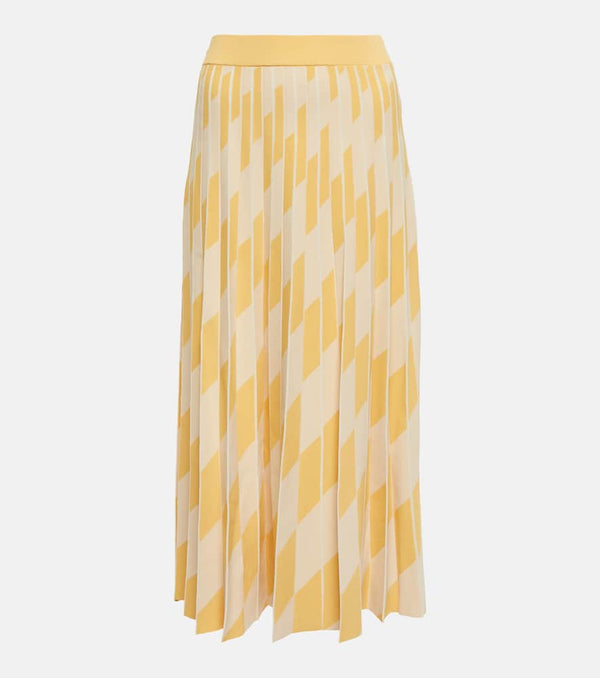 Tory Sport Pleated technical midi skirt