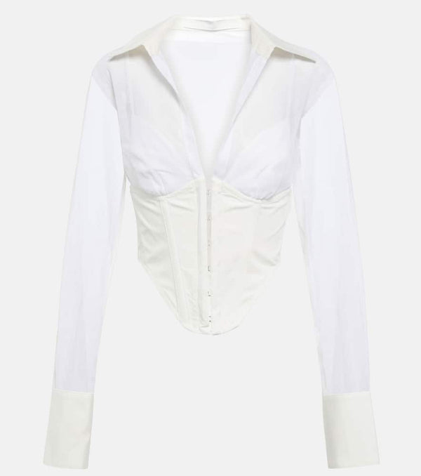 Dion Lee Mesh and poplin shirt