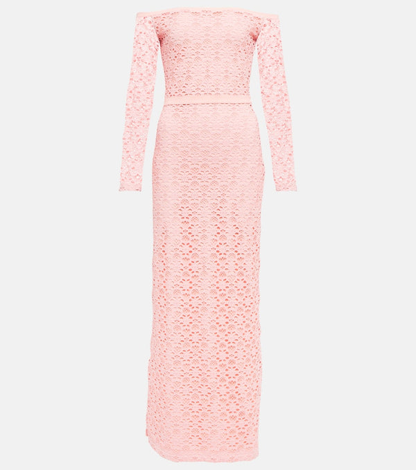 Giambattista Valli Off-shoulder lace midi dress