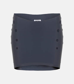 Jean Paul Gaultier Perforated low-rise jersey miniskirt