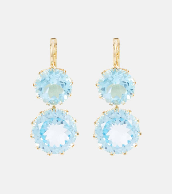 Ileana Makri 18kt yellow gold earrings with topaz