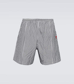 Ami Paris Ami de Caur checked swim shorts