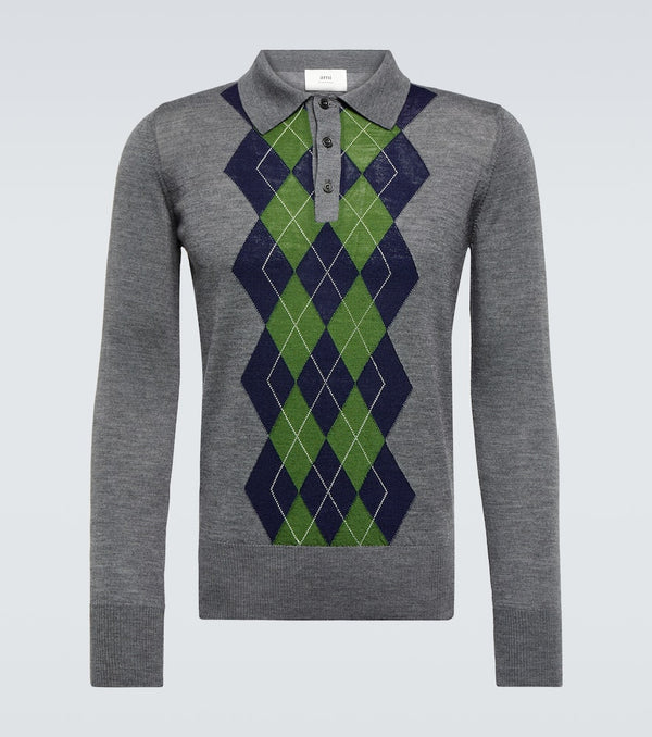 Ami Paris Argyle wool sweater