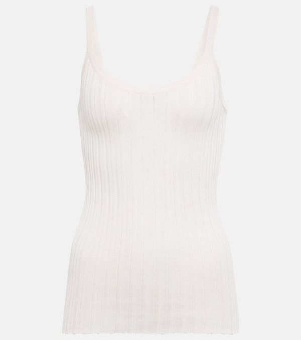 Petar Petrov Taro ribbed-knit silk tank top