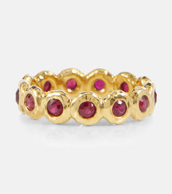 Octavia Elizabeth Nesting Gem 18kt gold eternity ring with rubies