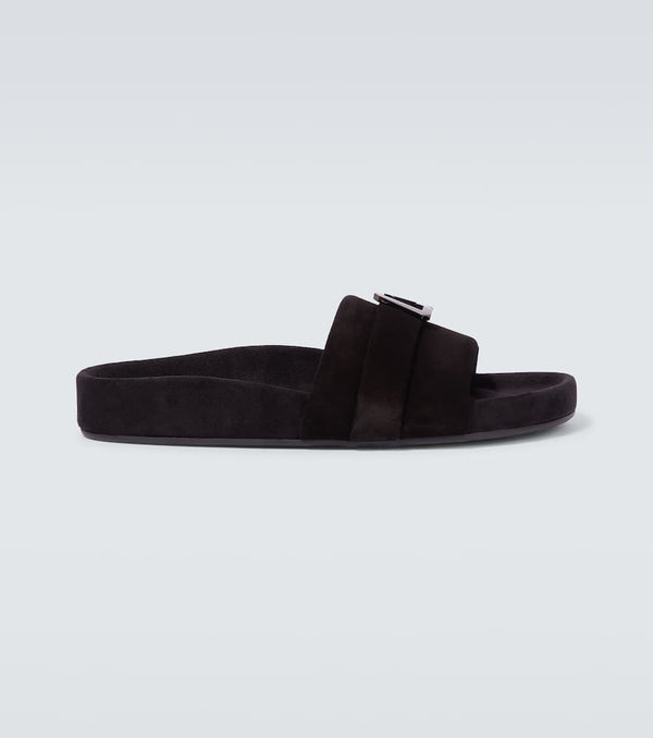 Christian Louboutin Varsimule Bizz logo suede slides