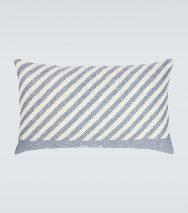 Loro Piana Moai striped cotton beach cushion