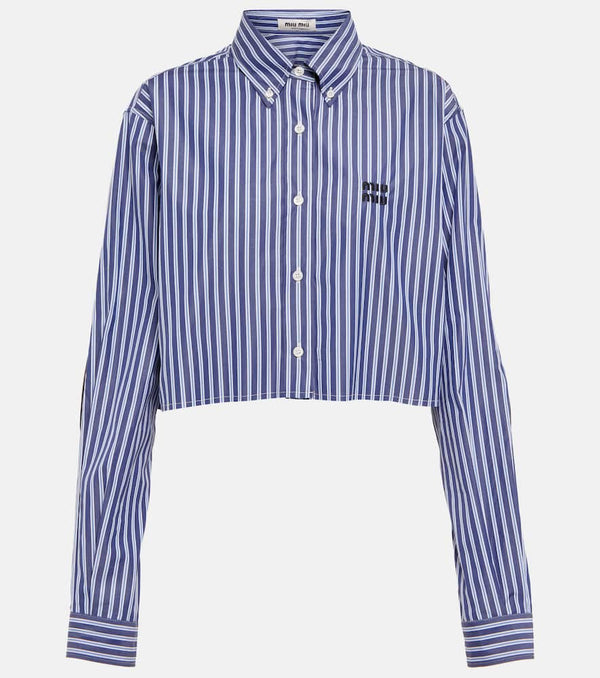 Miu Miu Long-sleeve cropped shirt