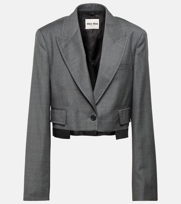 Miu Miu Cropped virgin wool blazer