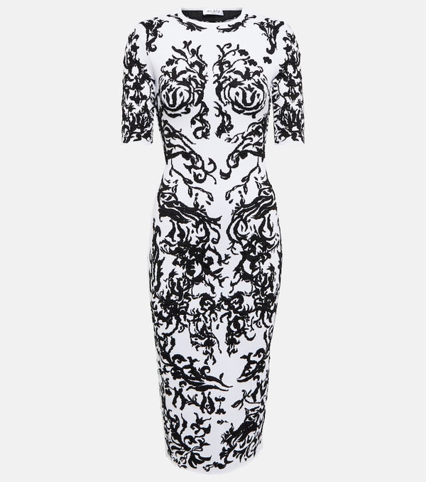 Alaïa Printed midi dress