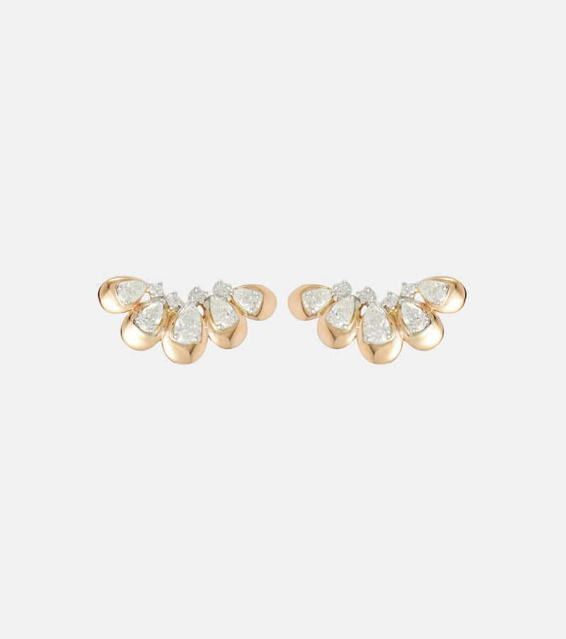 Yeprem 18kt rose gold earring with diamonds