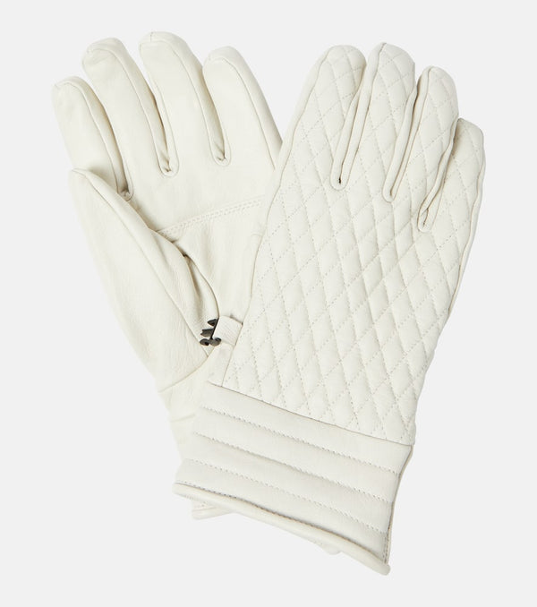 Fusalp Athena quilted leather ski gloves