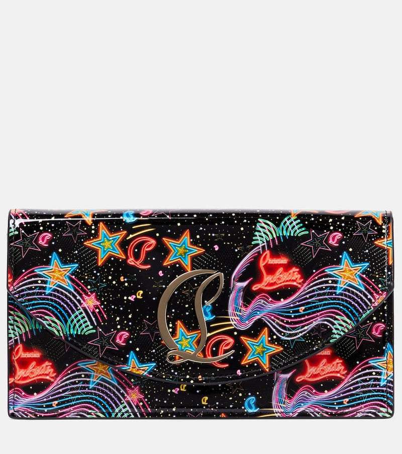 Christian Louboutin Loubi54 Patent Leather Clutch Black
