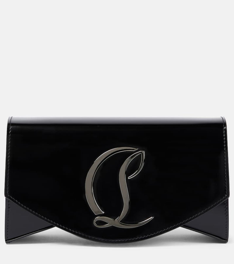 Christian Louboutin Loubi54 Patent Leather Shoulder Bag Black