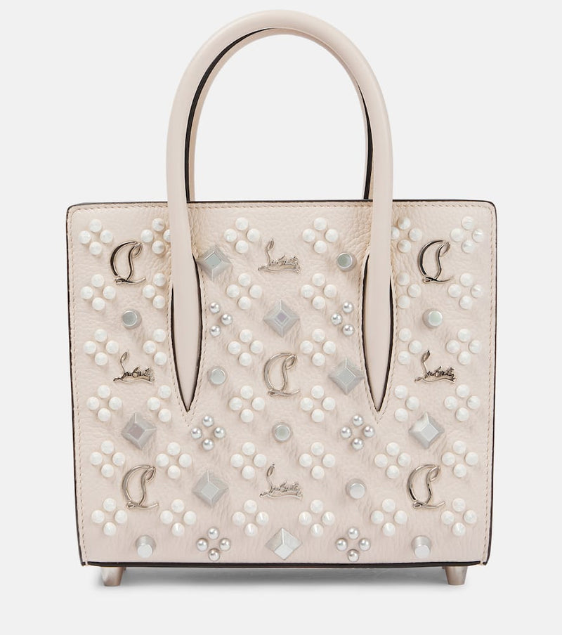 Christian Louboutin Paloma Mini Leather Tote Bag Beige