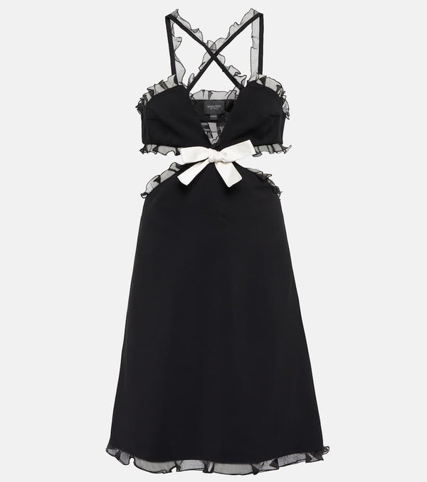 Giambattista Valli Ruffle-trimmed cutout minidress