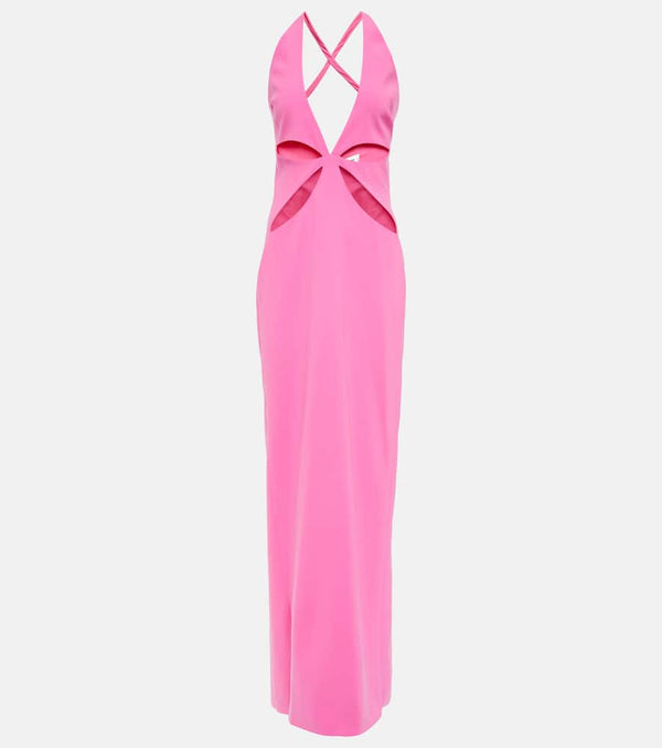 Mônot Cutout halterneck gown