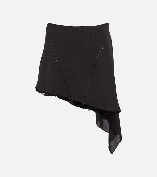 Mugler Asymmetrical high-rise miniskirt