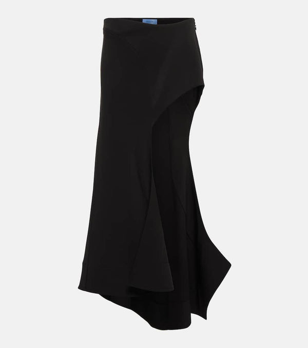 Mugler Asymmetric jersey midi skirt