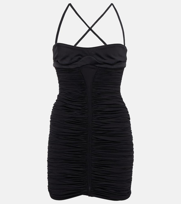 Mugler Crossover ruched minidress