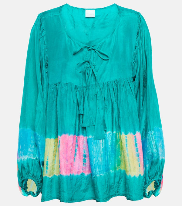 Anna Kosturova Tie-dye silk blouse