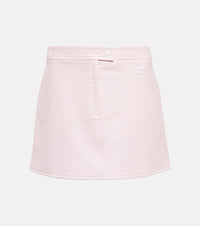 Courreges Coated cotton miniskirt